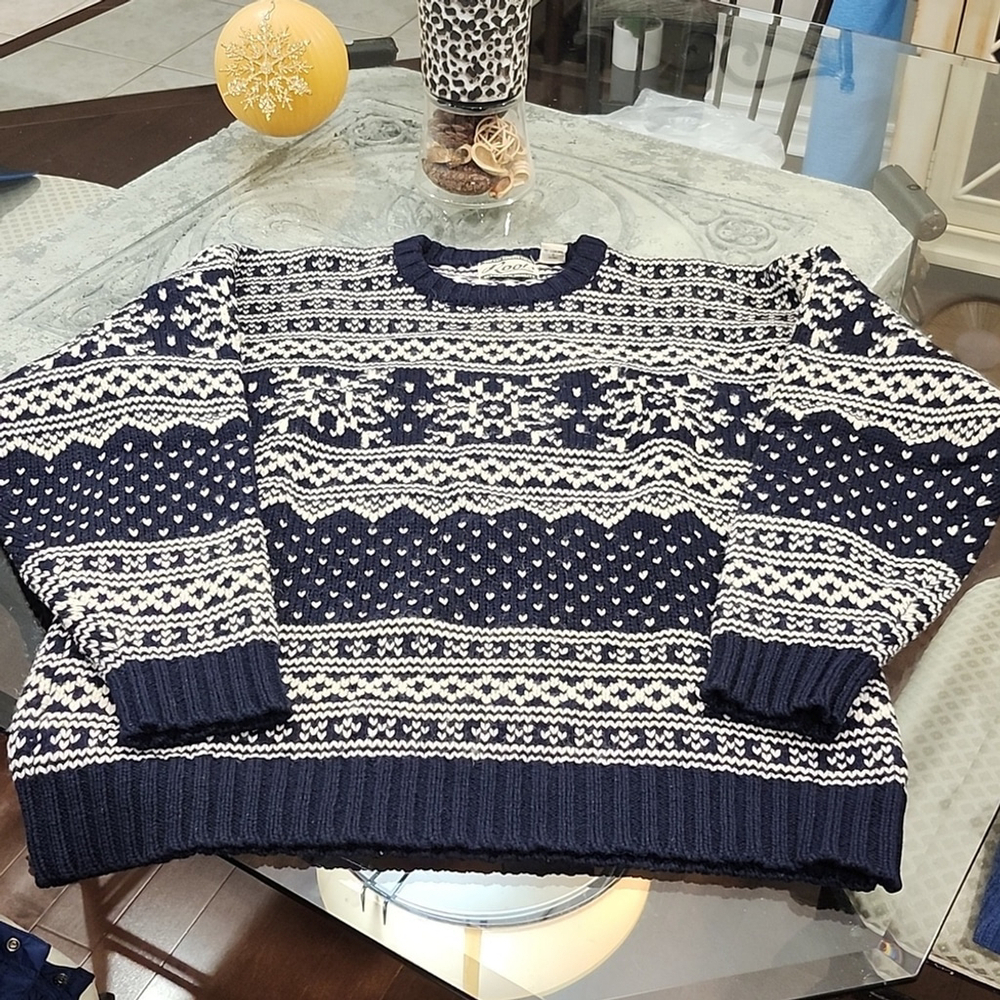 Roots men's Shetland wool coastal vintage sweater large fit like new